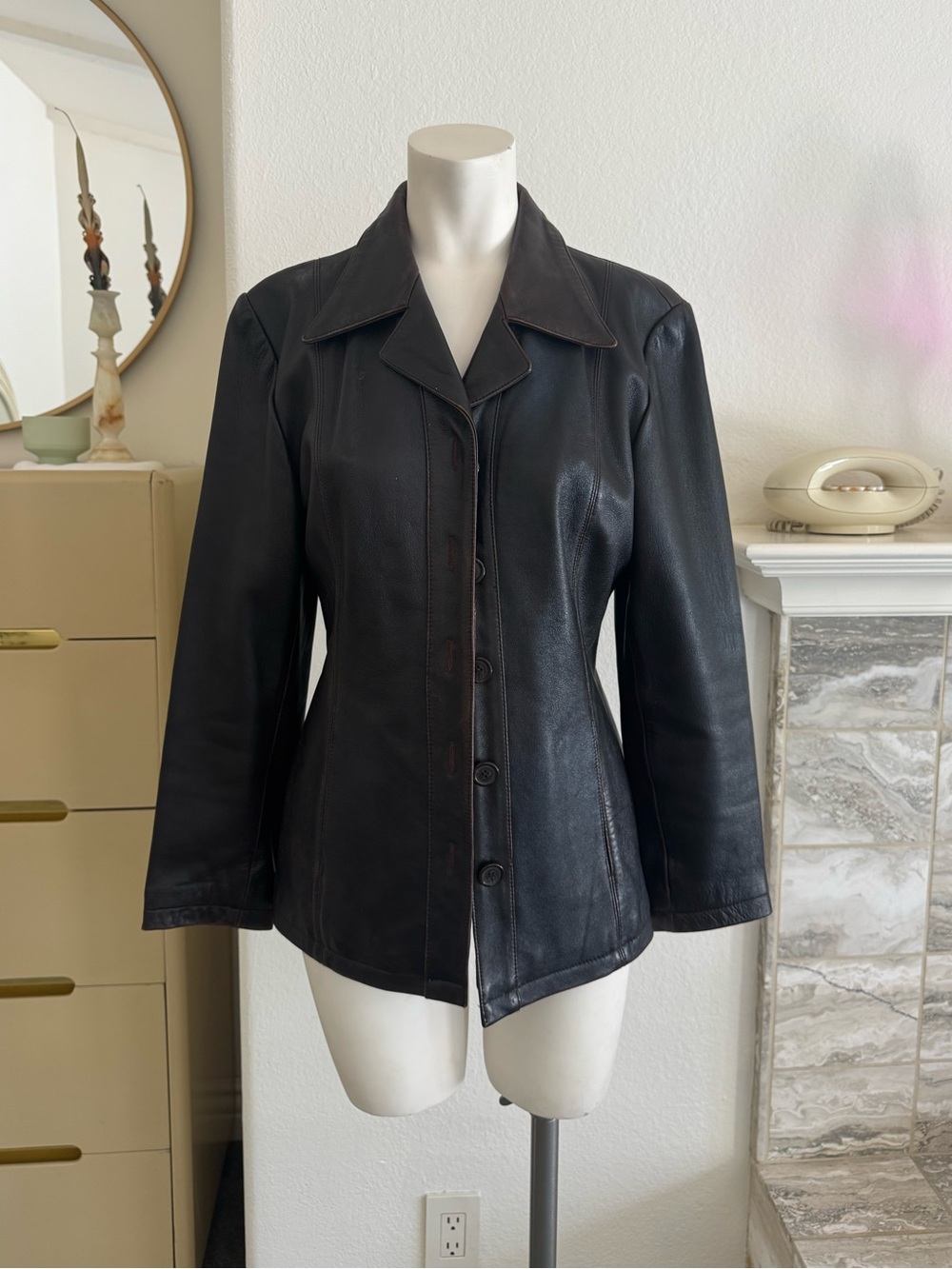 Vintage Maxima Wilson’s Leather Jacket with buttons